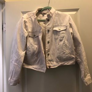 Jeans white jacket - oversized look